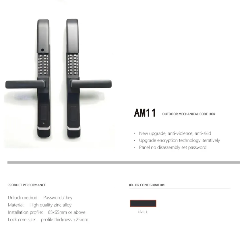 Zinc alloy material mechanical code lock4 Zinc alloy material mechanical code lock4